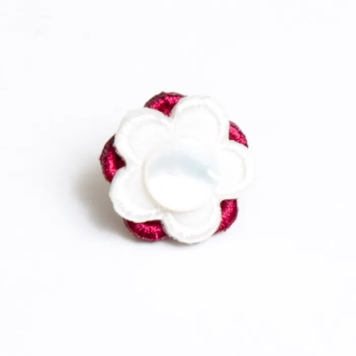 ブートニエール(BURGUNDY×WHITE) | SOLELY