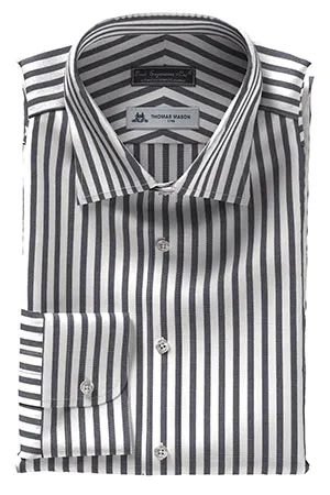 THOMAS MASON ブラック ボールドストライプ(TMS86986)
