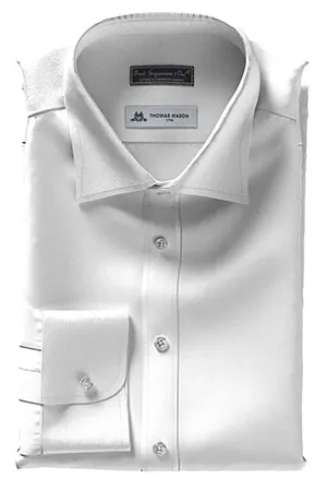 THOMAS MASON 100/2ply ホワイト オックスフォード(TMS8524)