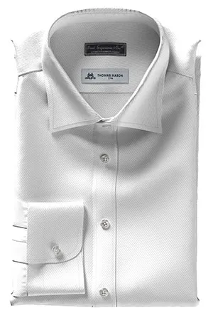 THOMAS MASON 120/2ply ホワイト フレンチカルゼ(TMS8530)