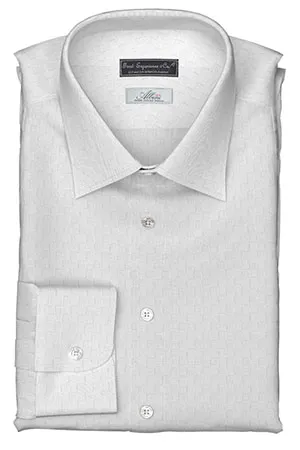 ALBINI WHITE DOBBY CHECKER(PN-Y87614)