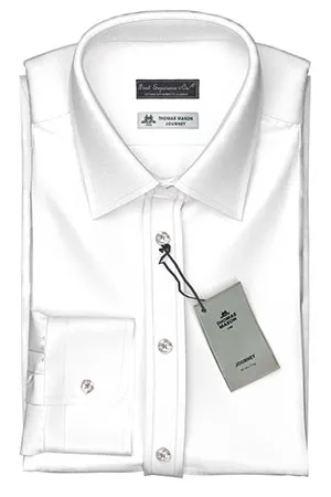 Thomas Mason Journey 100/2Ply White Royal Oxford(NP-TMS87804)