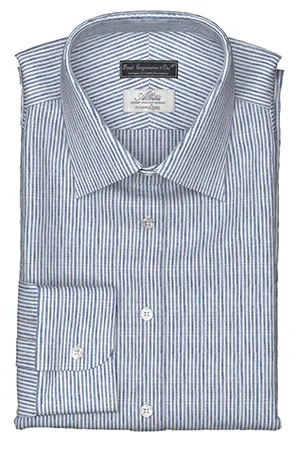 Albini Linen Navy stripe(PN-Y95905)