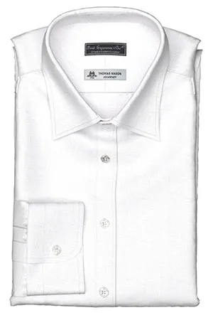 THOMAS MASON JOURNEY リネン ホワイト ネップ無地(Y100768)