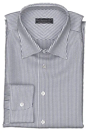 Wrinkle Free ネイビー チェック(TY100891)