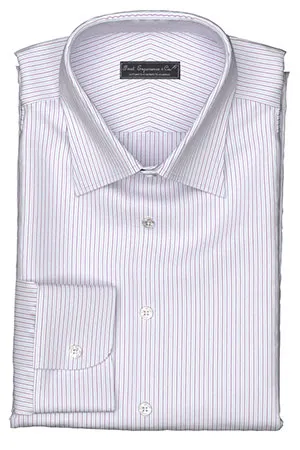 WRINKLE FREE TC パープル オルタネイトストライプ(Y100980)