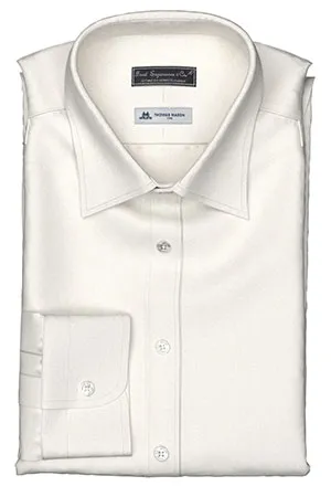 THOMAS MASON FLANNEL カシミヤ混ホワイト ツイル(Y101659)