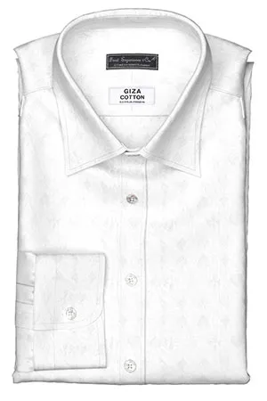 GIZA 100/2ply ホワイトトランプ柄ドビー(Y101740)