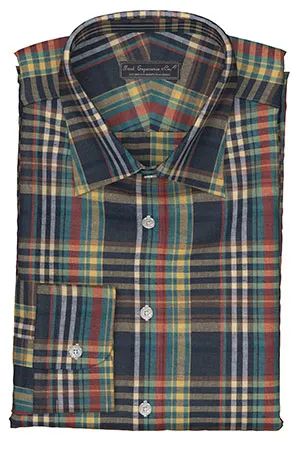 MADRASネイビー イエロー レッド グリーン チェック(SW102191)