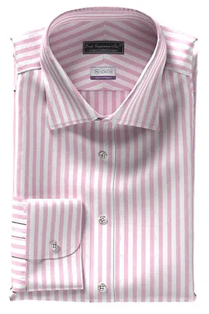 SOKTAS 綿麻ピンク ボールド ストライプ(Y102357)