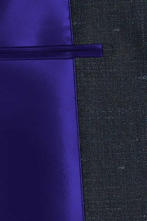 WOOL&LINEN　ネイビーグレンチェック(MK102890)