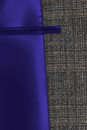 WOOL&LINEN　グレーグレンチェック(MK102888)