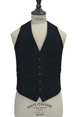 TAILORED WOOL ネイビー ウインドペン(MK102858)