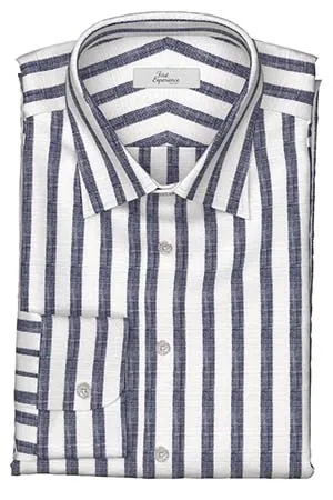 Calro Basetti リネン　ネイビーボールドストライプ(Y102969)