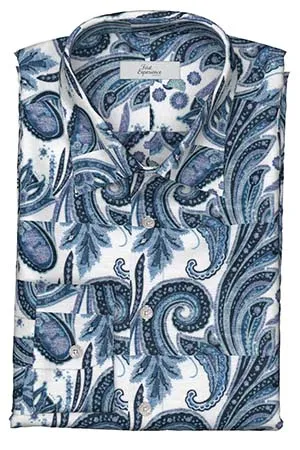 TEXTA リネン　ペイズリープリント(Y102982)