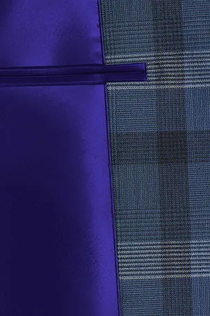 BASIC STRECH ネイビー格子(103154)