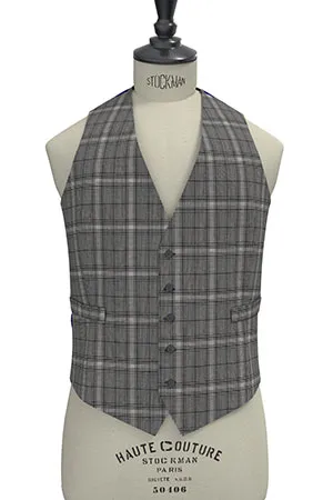 REDA Super120s グレー格子(103068)