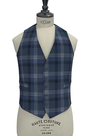 BASIC STRECH ネイビー格子(103154)