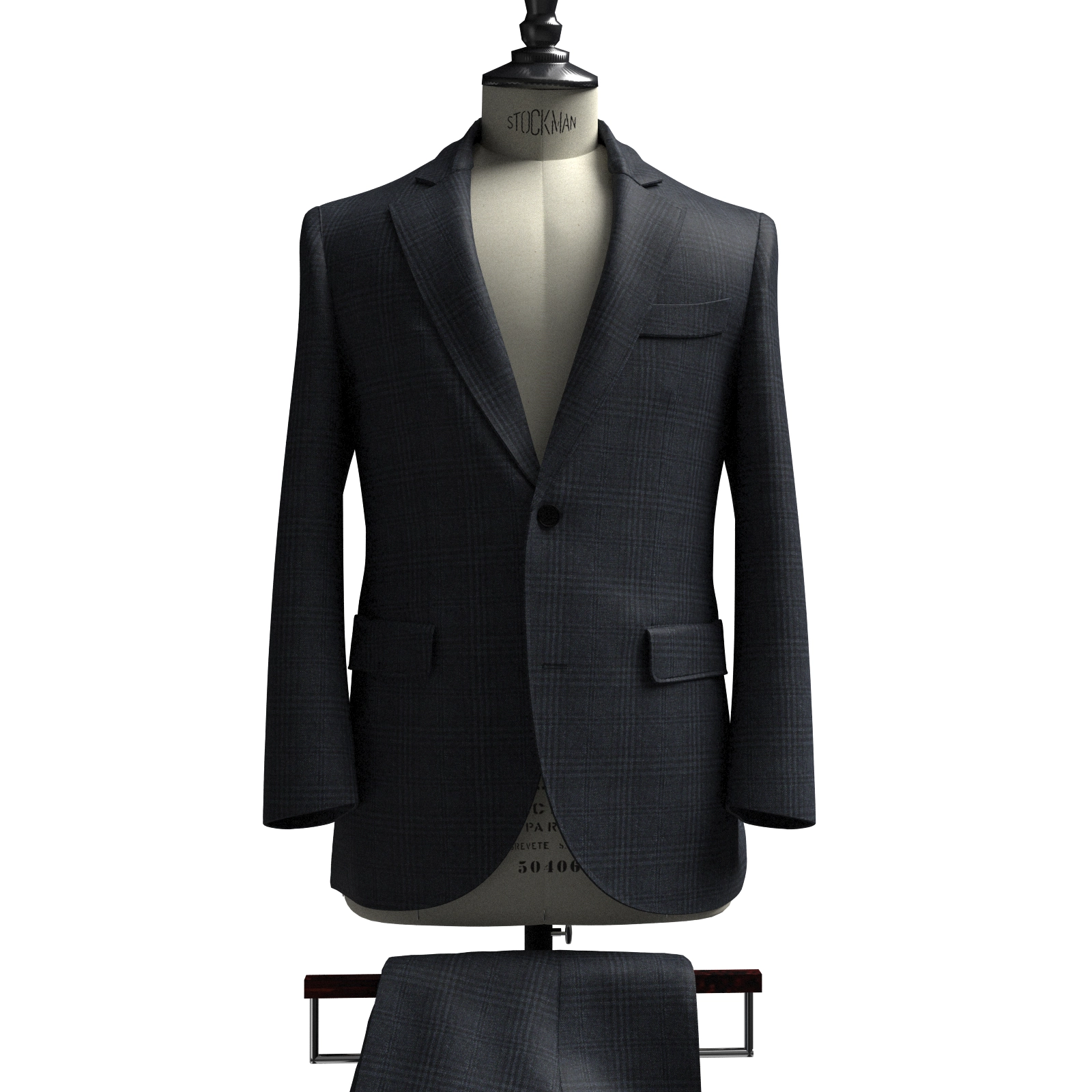 WASHABLE LANATEC ネイビー グレンチェック(103378)