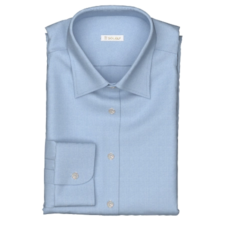 GETZNER FLANNEL ウール混サックスツイル(Y103576)