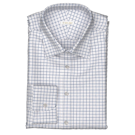 GETZNER FLANNEL ホワイト×ネイビー＆ベージュ チェック(Y103581)