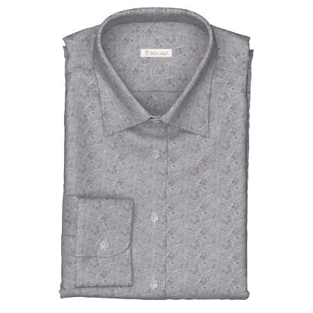 EURO FLANNEL ライトグレーペイズリー(Y103592)