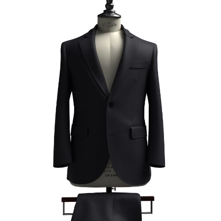 PREMIUM WOOL SAXONY ネイビーツイル(MK103644)