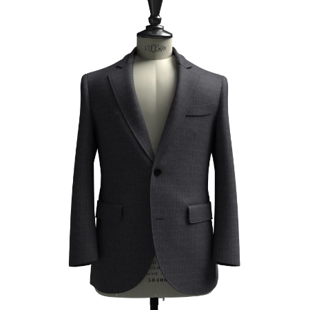 LORO PIANA グレー×アイボリーストライプ(AK103756)