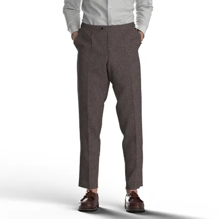 MARZOTTO TWEEDダークブラウンホームスパン(AK103802)