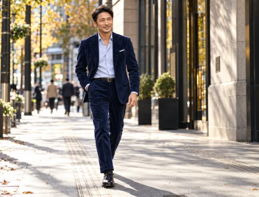 THE ELEGANCE OF CORDUROY SUITS